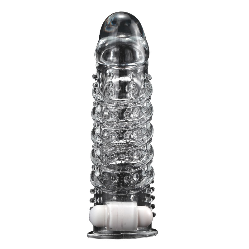 Qtto Reusable Vibrating Crystal Penis Sleeve- 833110QT