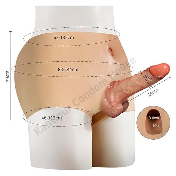 Honeypleasures Hollow Silicone Penis Dildo Panty Strap On for men-00017499