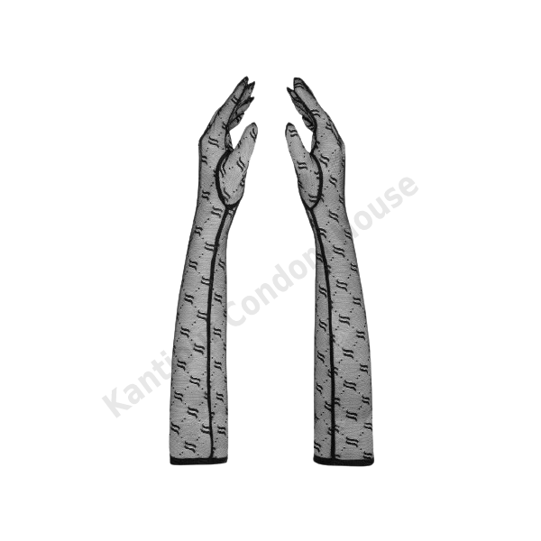 Black Obsessivia Hand Gloves- 14