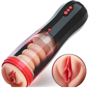 Lifelike Automatic 5 Thrusting 10 Vibrating Vocable Masturbation Cup- QT110