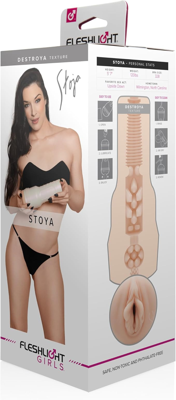 Stoya Destroya Fleshlight  Mens Silicone Masturbator -  810476014667