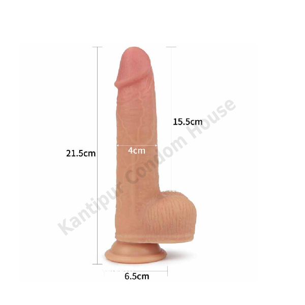 8.5″ Dual layered Silicone Rotating Nature Cock Anthony-LV4032